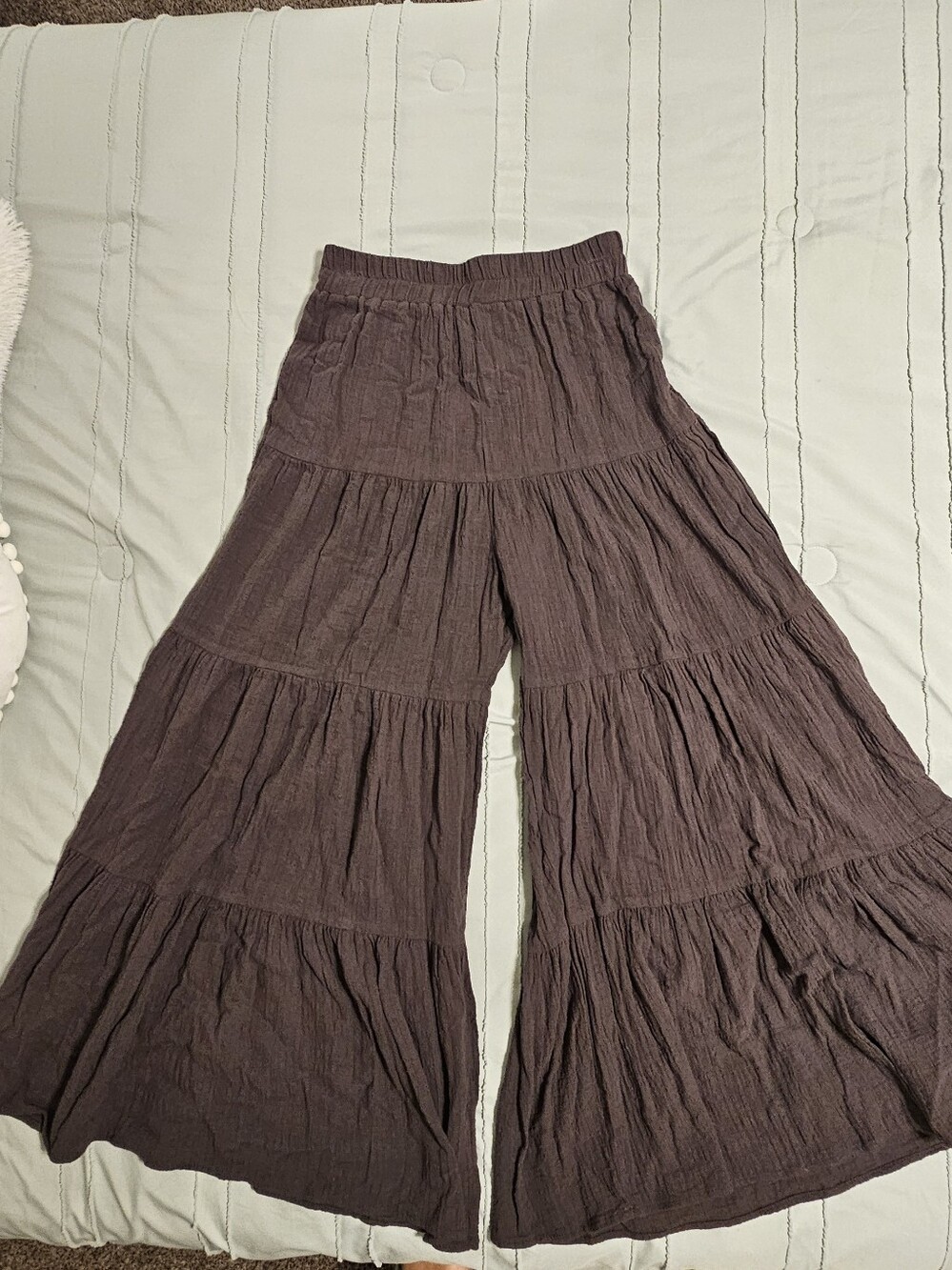 Vici Tiered Wide Leg Pants Size Medium